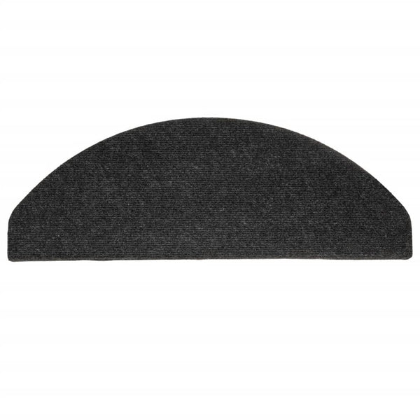 Itsekiinnittyvät porrasmatot 15 kpl 65x22,5x3,5 cm musta