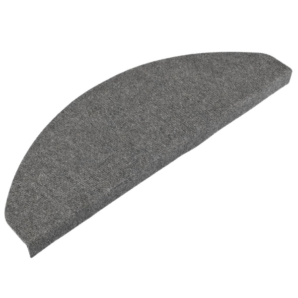 Itsekiinnittyvät porrasmatot 15 kpl 65x22,5x3,5 cm harmaa