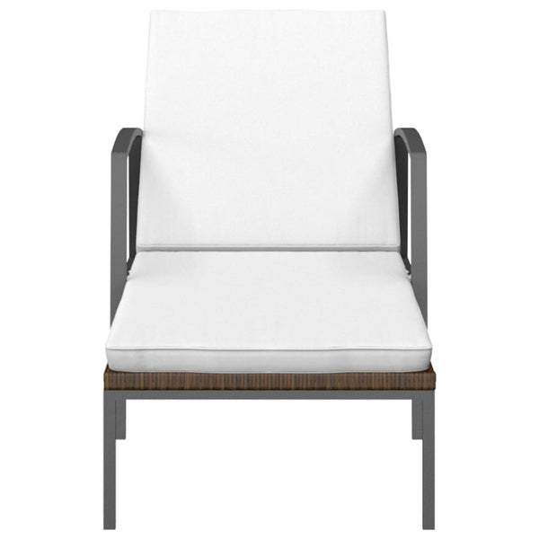 Ruskea aurinkotuolit ja pieni pöytä Mendel (2 kpl)