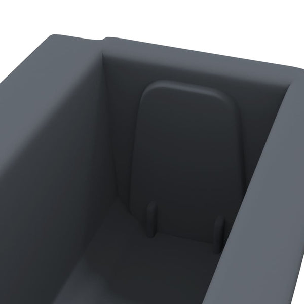 Kukkalaatikot eurolavoille 12 kpl harmaa 36x13,5x9,5 cm PP