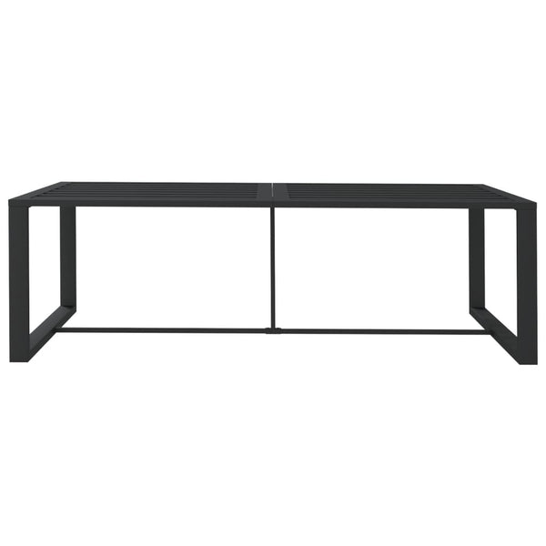 Ulkoruokapöytä antrasiitti 120x60x66 cm alumiini