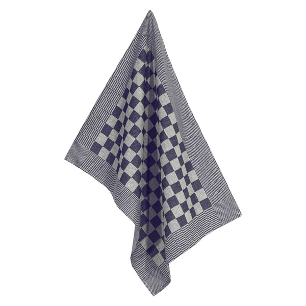 Keittiöpyyhkeet 10 kpl sininen ja valkoinen 50x70 cm puuvilla