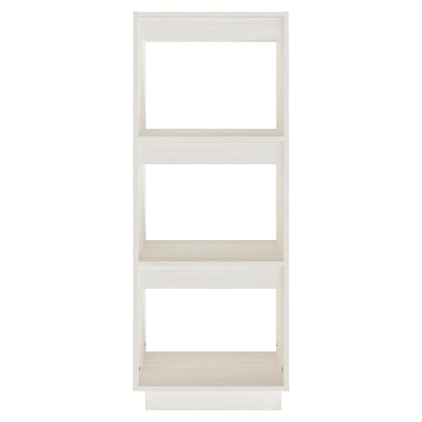 Kirjahylly/tilanjakaja valkoinen 40x35x103 cm täysi mänty