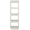 Kirjahylly/tilanjakaja valkoinen 40x35x135 cm täysi mänty