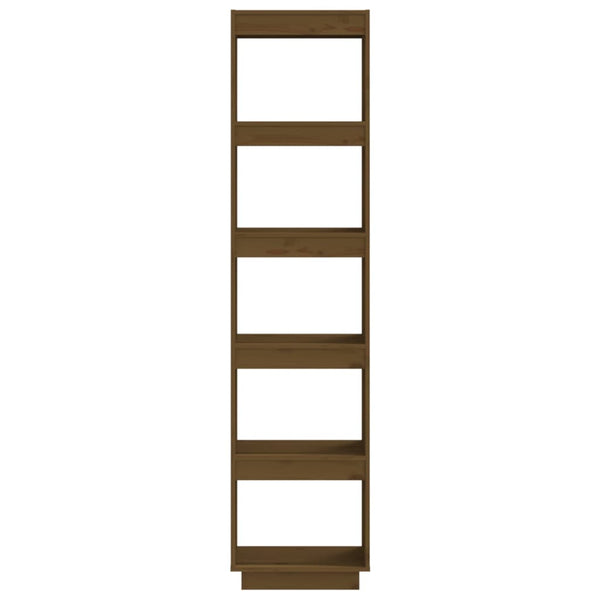 Kirjahylly/tilanjakaja hunajanruskea 40x35x167 cm täysi mänty