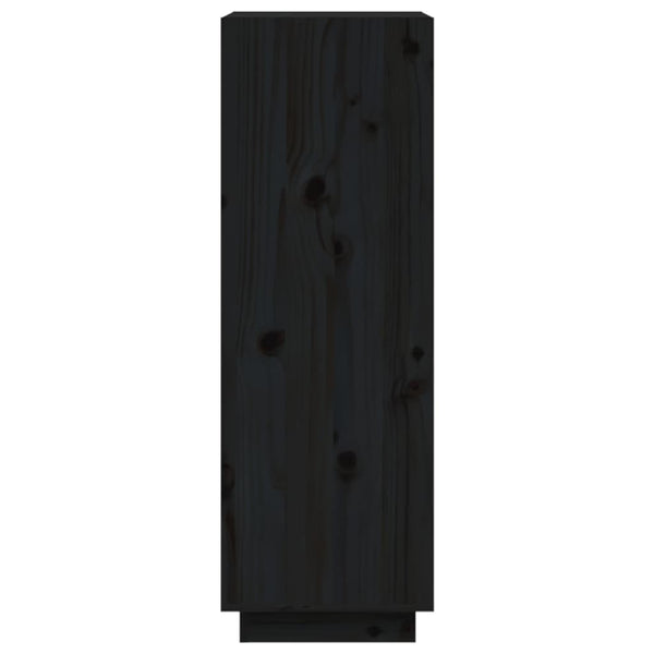 Kirjahylly/tilanjakaja musta 60x35x103 cm täysi mänty