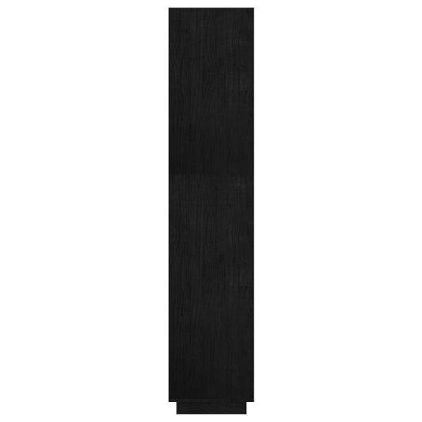 Kirjahylly/tilanjakaja musta 60x35x167 cm täysi mänty