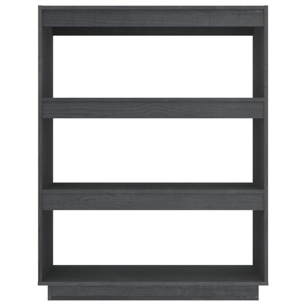 Kirjahylly/tilanjakaja harmaa 80x35x103 cm täysi mänty