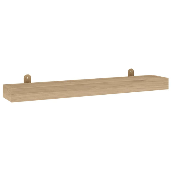 Seinähyllyt 2 kpl 90x15x4 cm täysi tiikki