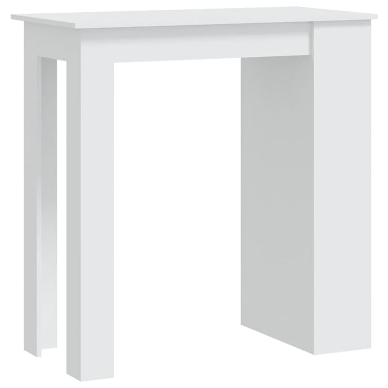 Valkoinen baaripöytä telineellä Deanca 102x50x103,5cm (puinen)