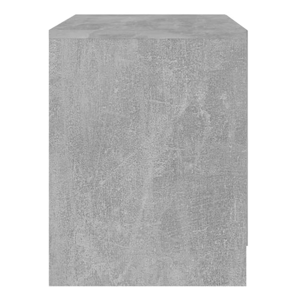 Betoninharmaa yöpöydät Vivisor 45x34,5x44,5cm (2 kpl puinen)