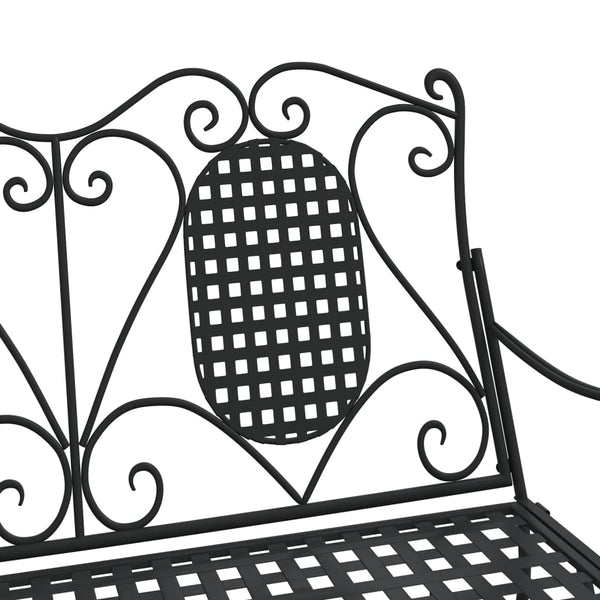 2-istuttava Keinupenkki 113 cm musta teräs