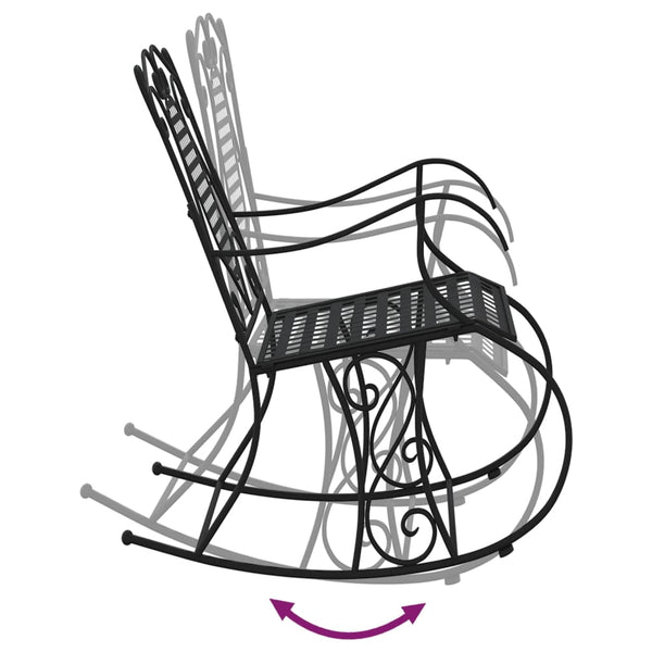 Keinupenkki 84 cm musta teräs