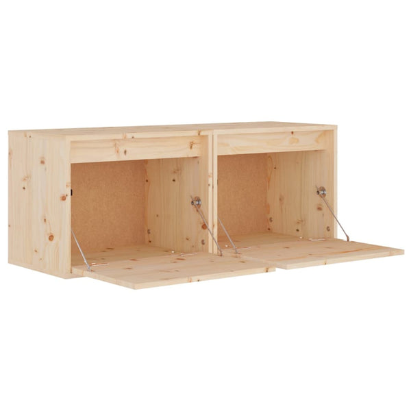 Seinäkaapit 2 kpl 45x30x35 cm täysi mänty