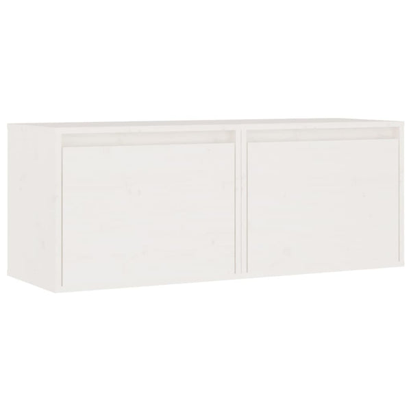Seinäkaapit 2 kpl valkoinen 45x30x35 cm täysi mänty
