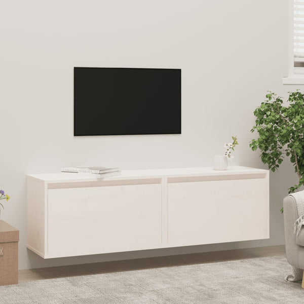 Seinäkaapit 2 kpl valkoinen 60x30x35 cm täysi mänty