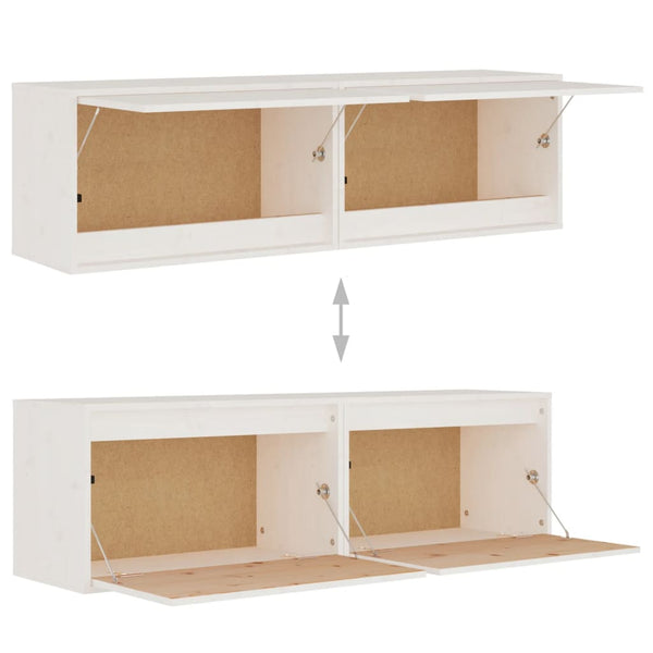 Seinäkaapit 2 kpl valkoinen 60x30x35 cm täysi mänty