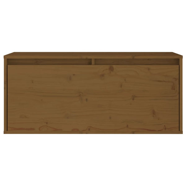 Seinäkaappi hunajanruskea 80x30x35 cm täysi mänty