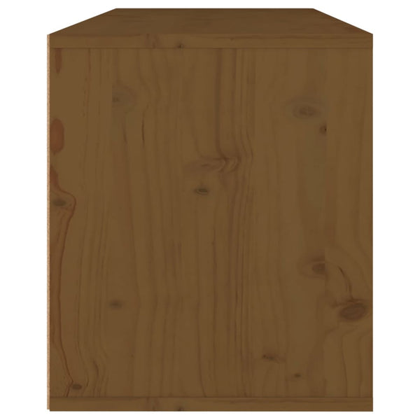 Seinäkaappi hunajanruskea 80x30x35 cm täysi mänty