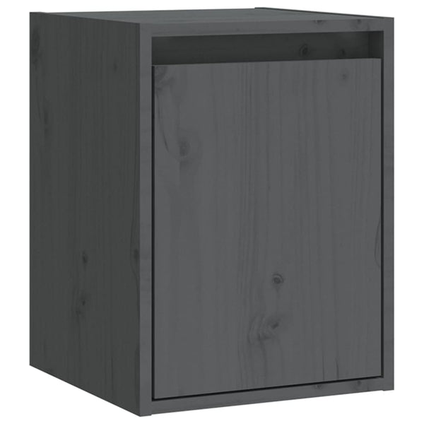 Seinäkaapit 2 kpl harmaa 30x30x40 cm täysi mänty
