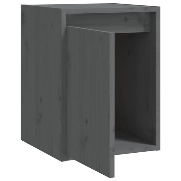 Seinäkaapit 2 kpl harmaa 30x30x40 cm täysi mänty