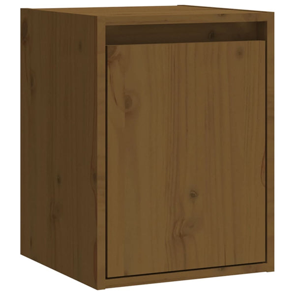 Seinäkaapit 2 kpl hunajanruskea 30x30x40 cm täysi mänty