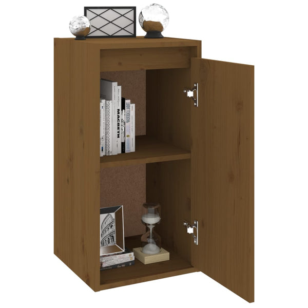 Seinäkaapit 2 kpl hunajanruskea 30x30x60 cm täysi mänty