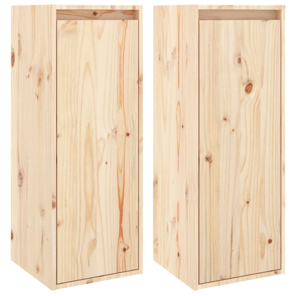 Seinäkaapit 2 kpl 30x30x80 cm täysi mänty
