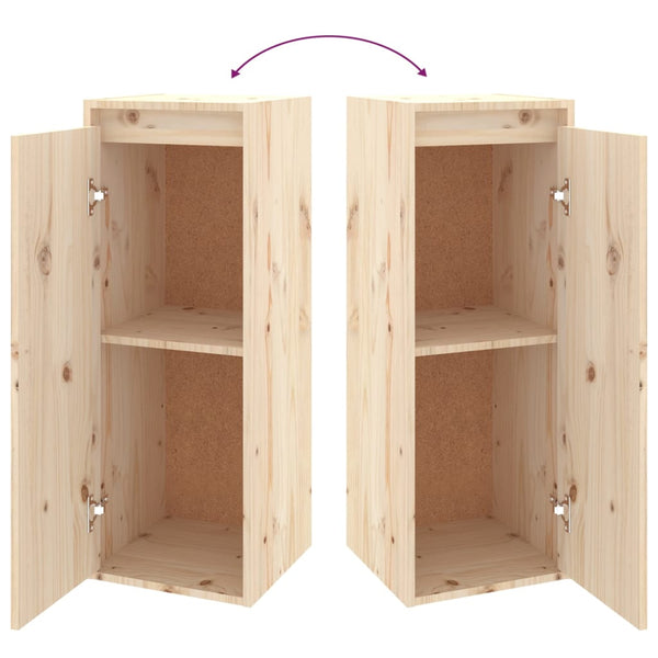 Seinäkaapit 2 kpl 30x30x80 cm täysi mänty