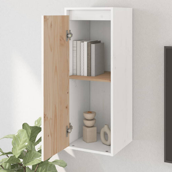 Seinäkaapit 2 kpl valkoinen 30x30x80 cm täysi mänty