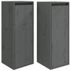 Seinäkaapit 2 kpl harmaa 30x30x80 cm täysi mänty
