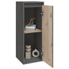 Seinäkaapit 2 kpl harmaa 30x30x80 cm täysi mänty