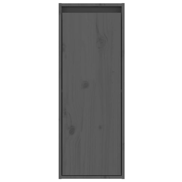 Seinäkaapit 2 kpl harmaa 30x30x80 cm täysi mänty