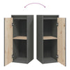 Seinäkaapit 2 kpl harmaa 30x30x80 cm täysi mänty