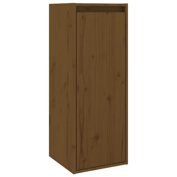 Seinäkaapit 2 kpl hunajanruskea 30x30x80 cm täysi mänty