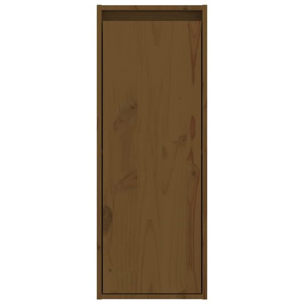 Seinäkaapit 2 kpl hunajanruskea 30x30x80 cm täysi mänty