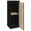 Seinäkaapit 2 kpl musta 30x30x80 cm täysi mänty