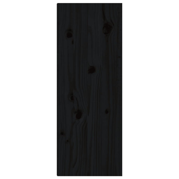 Seinäkaapit 2 kpl musta 30x30x80 cm täysi mänty