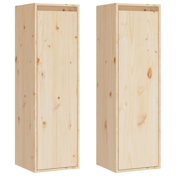 Seinäkaapit 2 kpl 30x30x100 cm täysi mänty