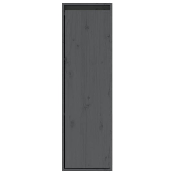 Seinäkaapit 2 kpl harmaa 30x30x100 cm täysi mänty