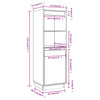 Kaappi valkoinen 37x34x110 cm täysi mänty