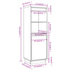 Kaappi harmaa 37x34x110 cm täysi mänty