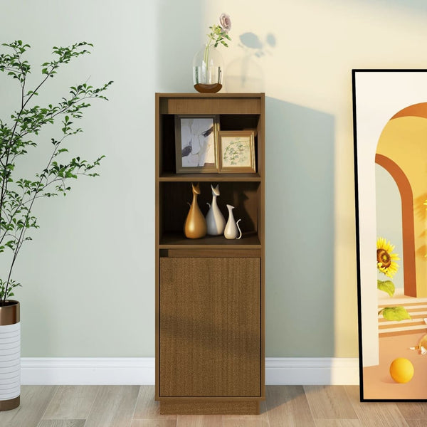 Kaappi hunajanruskea 37x34x110 cm täysi mänty