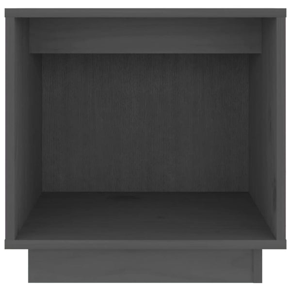 Yöpöydät 2 kpl harmaa 40x30x40 cm täysi mänty