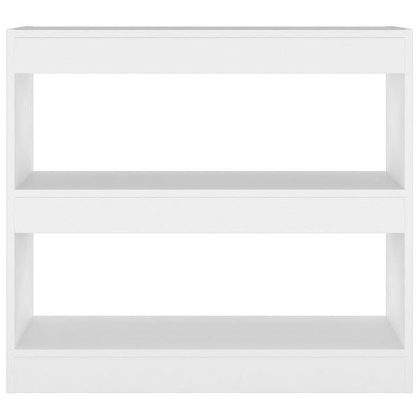 Kirjahylly/tilanjakaja valkoinen 80x30x72 cm