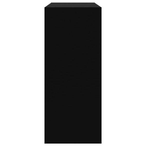 Kirjahylly/tilanjakaja musta 80x30x72 cm lastulevy