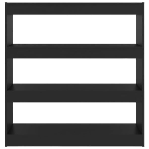 Kirjahylly/tilanjakaja musta 100x30x103 cm lastulevy