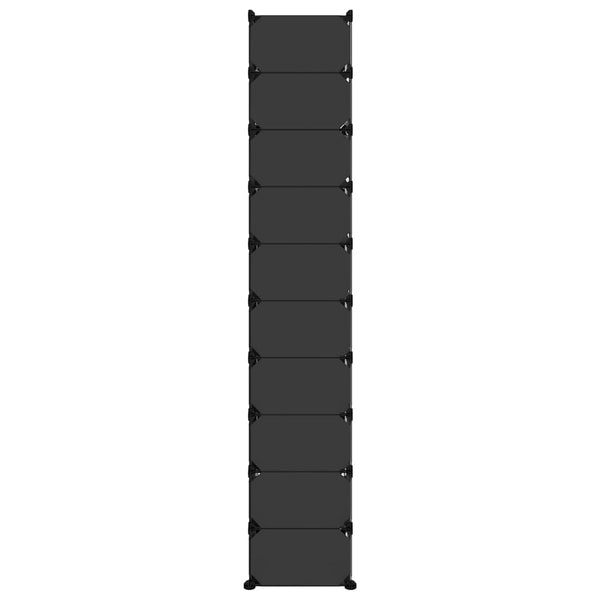 Kenkäteline musta 44x32x174 cm PP