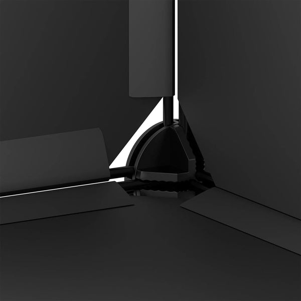 Kenkäteline musta 94x37x125 cm PP