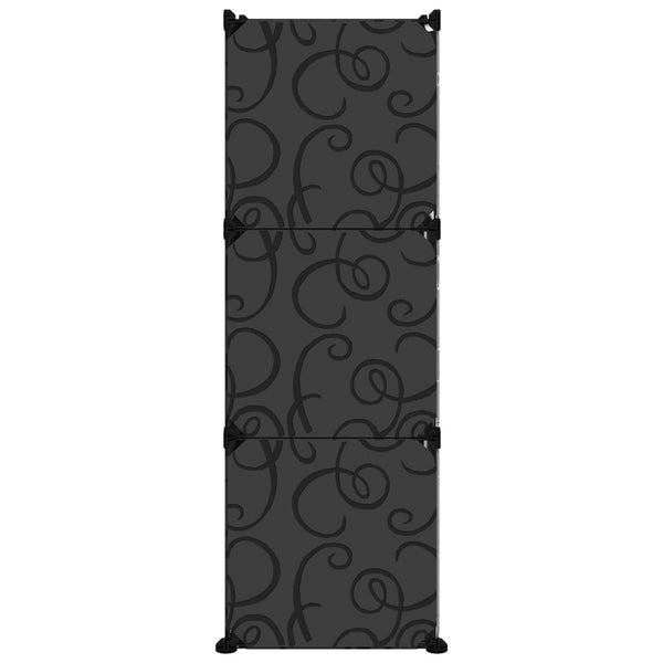 Kenkäteline musta 84,5x31x93,5 cm PP